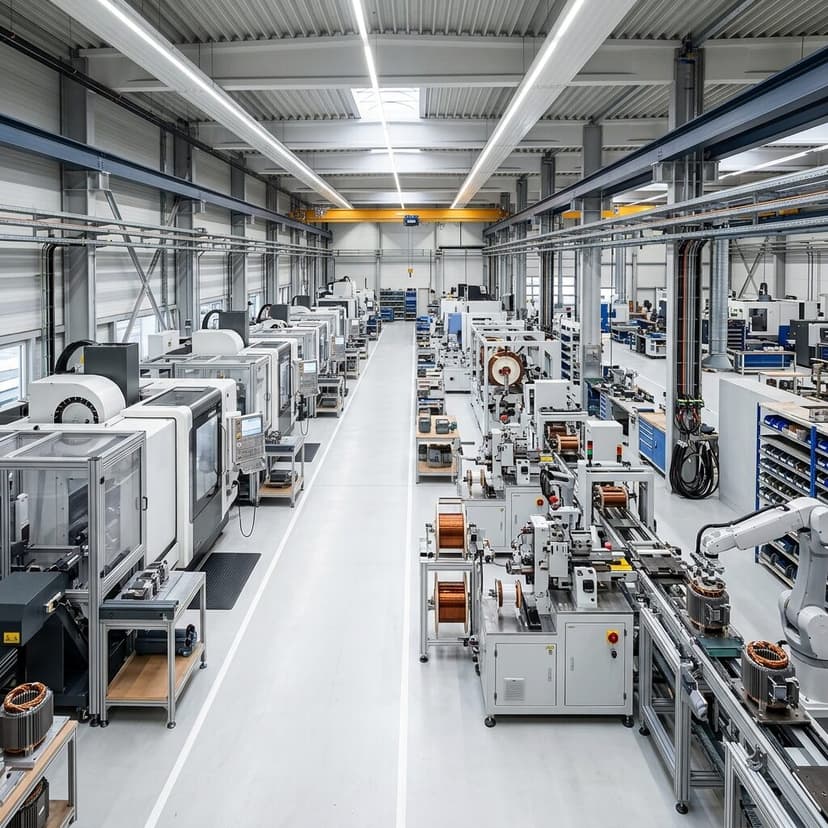 Precision manufacturing floor reference for AFPM motor OEM projects